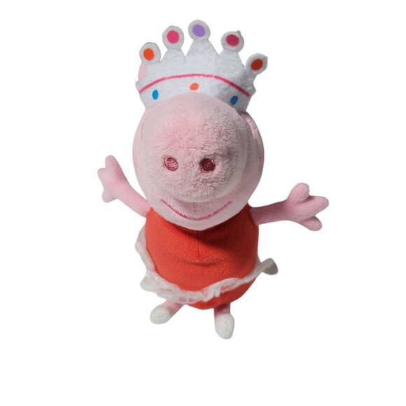 TY Peppa Pig Ballerina 8 inch Plush Crown Tutu Nick Jr Stuffed Animal Toy - Picture 2 of 7